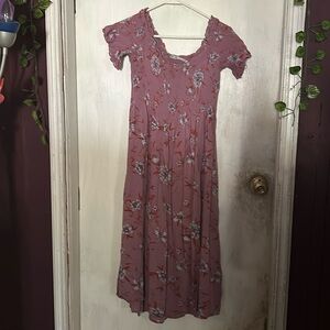 Pink floral strap or strapless dress